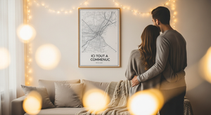 Affiche "Ici tout a commencé" : La variante moderne de votre histoire d'amour