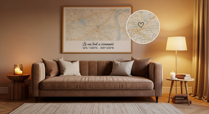 Cadre « Là où notre histoire a commencé » : Le cadeau couple personnalisé inoubliable