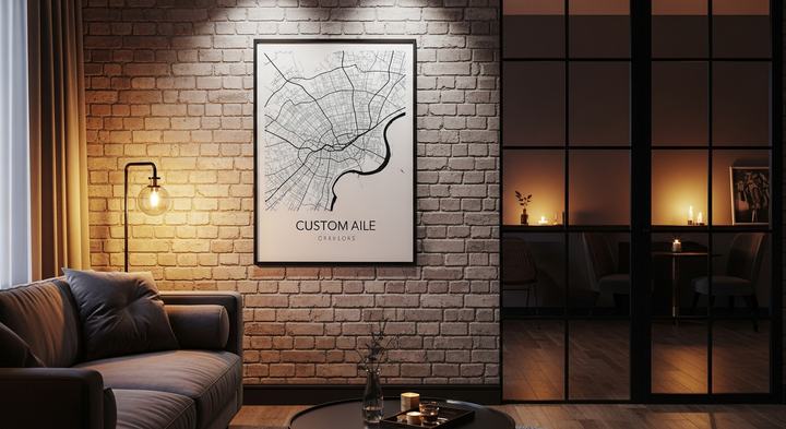 Plan de notre rencontre : Transformez vos coordonnées GPS en une affiche d'art personnalisée pour immortaliser ce lieu unique