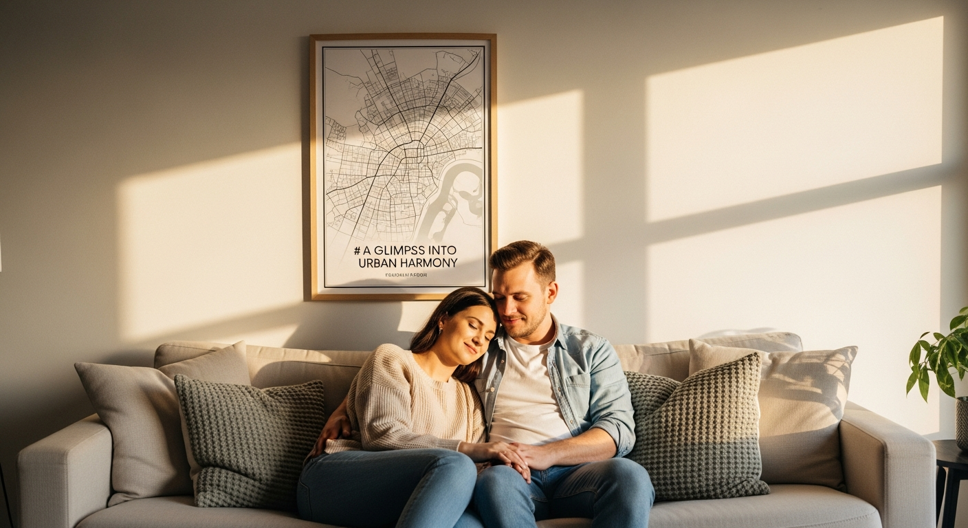 Plan de notre rencontre : Créez l'affiche carte personnalisée de votre histoire d'amour