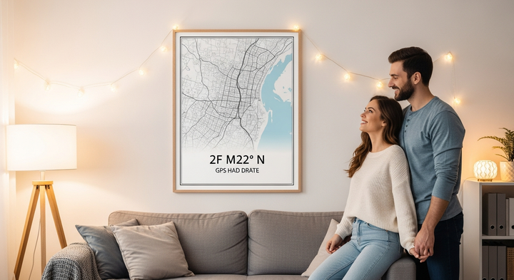 Affiche Position GPS : Marquez votre territoire amoureux