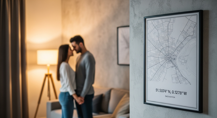 Plan lieu de rencontre : Le cadeau romantique personnalisé pour immortaliser le début de votre histoire d'amour
