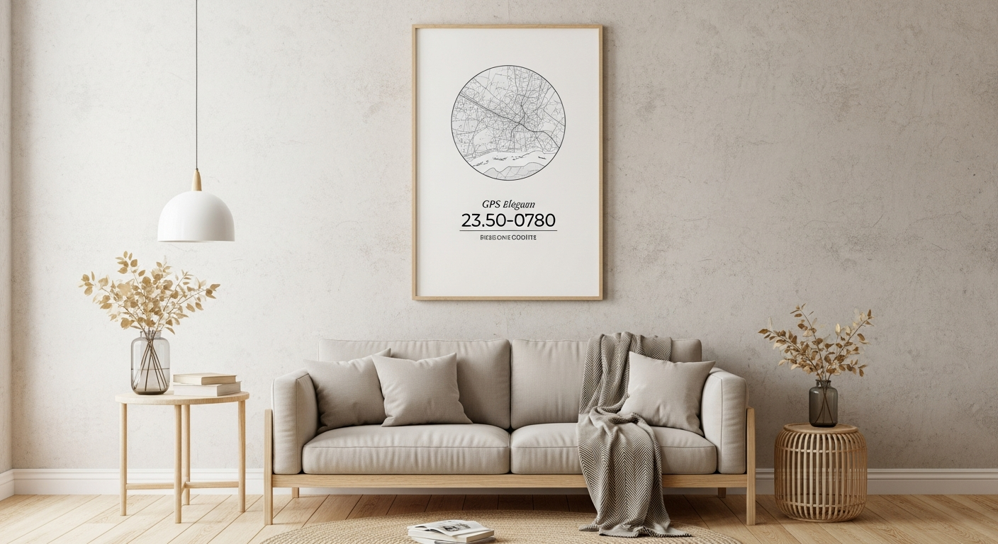 Poster Latitude Longitude : Le design minimaliste par excellence